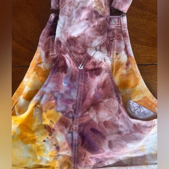 Dickies Custom Dyed Bib Overalls 32x31 Embroidered Women’s Medium Streetwear - Picture 9 of 9